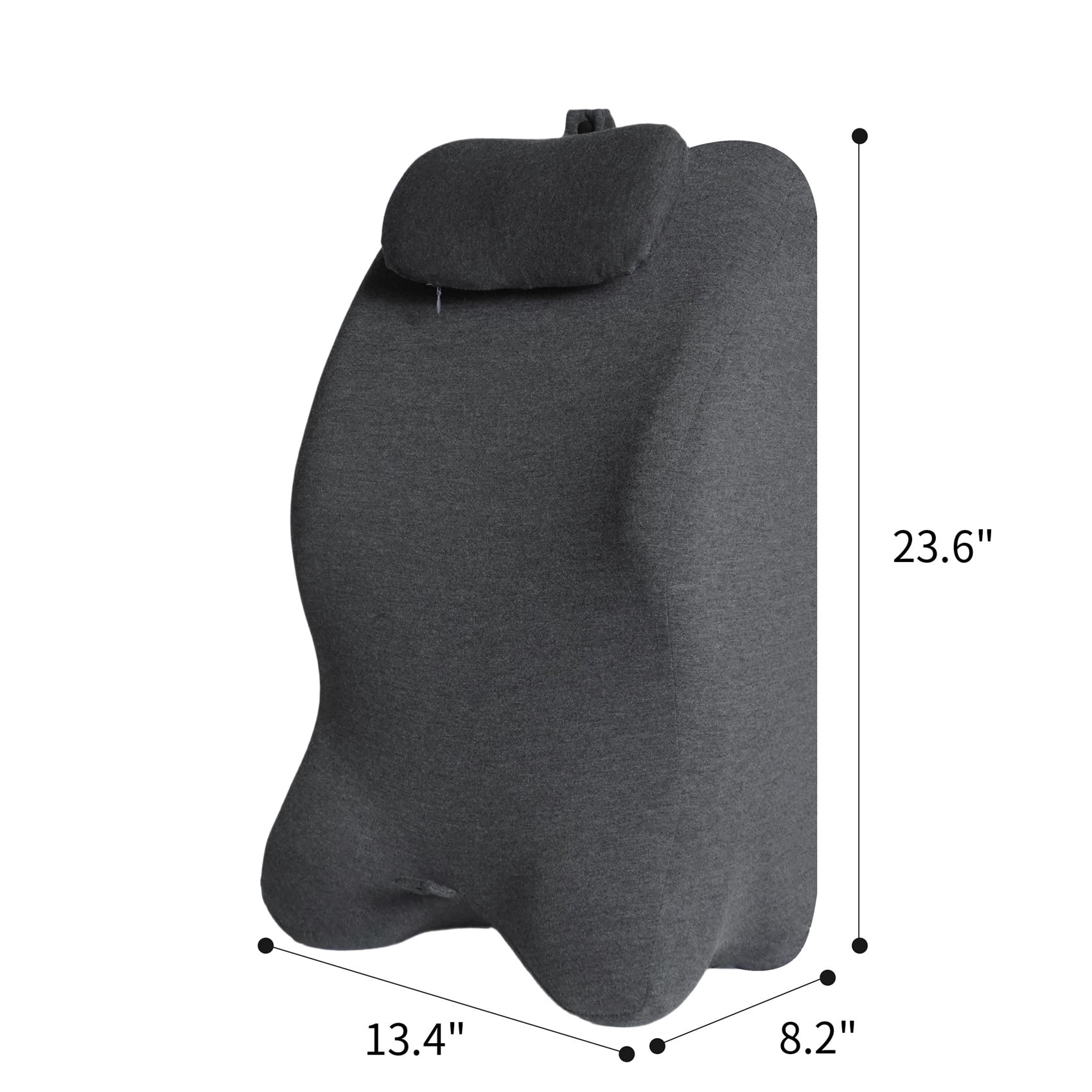 Alvantor Bed Wedge Pillow with Memory Foam Ergonomic Spinal Posture Support for Sleeping and Acid Reflux, Heartburn Dark Gray