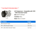thumbnail image 2 of A/C Compressor - Compatible with 1999 - 2003 Chevy Tracker 2000 2001 2002, 2 of 2