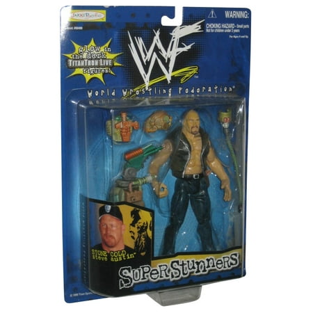WWE Super Stunners Stone Cold Steve Austin Figure w/ Exclusive Cyborg Head