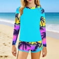 thumbnail image 5 of ITSAME Girls Bathing Suit Set, Quick-Dry Sun Protection Fashion Print Kids Seaside Surfing Swimsuit 2-Piece Multicolor 12-13T, 5 of 5