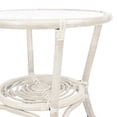thumbnail image 2 of Leo Round Coffee Table w/ Glass Top Natural Rattan Wicker ECO Handmade, White Wash, 2 of 7