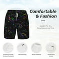 thumbnail image 4 of Kdxio Dinosaur Print Men'S Swim Trunks With Compression Liner 7 Inch Inseam Quick Dry Swim Shorts, 4 of 7