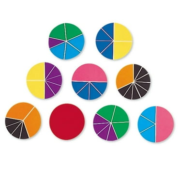 Learning Resources Rainbow Fraction Deluxe Circles Set, Math Manipulatives, Ages 6, 7, 8 