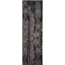 SAFAVIEH Adirondack Montague Geometric Runner Rug, Black/Silver, 2'6" x 10'
