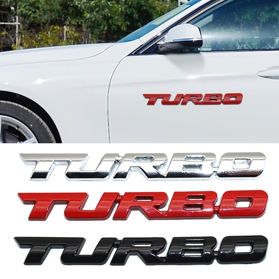 SPRING PARK TURBO Letter Metal Car Badge Sticker Adhesive Auto Decal Emblem Styling Decor