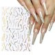 thumbnail image 1 of Calcomanías inspiradas en arte 3D para uñas, pegatinas de moda para uñas, línea geométrica abstracta, deslizadores adhesivos, accesorios de manicura, LASTZCS12-31, 1 of 4