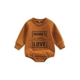 thumbnail image 1 of Boiiwant Baby Boy Romper Long Sleeve Round Neck Letters Print Casual Spring Fall Baby Romper for Girls, 1 of 9