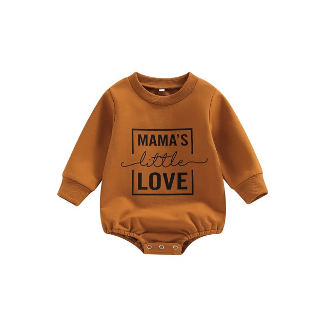 Boiiwant Baby Boy Romper Long Sleeve Round Neck Letters Print Casual Spring Fall Baby Romper for Girls