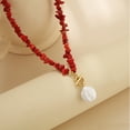thumbnail image 2 of Collar de Escombros Irregulares Qarigey Cuarzo Rosa, 2 of 6