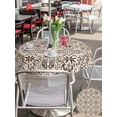 thumbnail image 5 of Outdoor Tablecloths with Umbrella Hole & Zipper, Brown Flowers Round Tablecloths 60 Inch, Vintage Country Abstract Floral Patterned Waterproof Table Cloth, Patio/Pool/Picnic Table Covers, 5 of 8