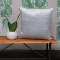 thumbnail image 2 of Geometric Lush Quilted Metallic Gray Throw Pillow, 2 of 4