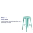 thumbnail image 5 of Flash Furniture Commercial Grade 30" High Backless Mint Green Indoor-Outdoor Barstool, 5 of 10