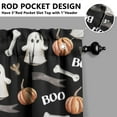 thumbnail image 5 of Halloween Tier Curtains Set of 3 - Spooky Ghost Pumpkin Skull Print Kitchen Window Treatments with Valance, 5 of 6