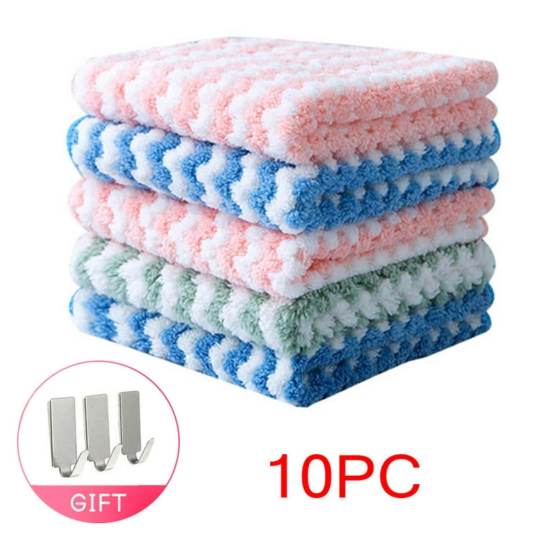 Kitchen Dish Towels,Pack of 10, Dish Cloths for Washing Dishes,Dish Rags  for Drying Dishes Kitchen Wash Clothes and Dish Towels.