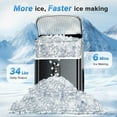 thumbnail image 5 of Auseo Nugget Ice Makers, 35lbs/Per day Chewable Nugget Ice Machine with Self-Cleaning,Black, 5 of 9