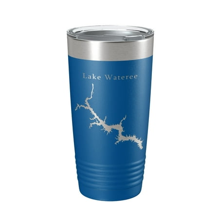 

Lake Wateree Stumpy Pond Map Tumbler Travel Mug Insulated Laser Engraved Coffee Cup South Carolina 20 oz Royal Blue