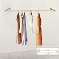 thumbnail image 6 of Industrial Gold Hanging Clothes Rack Pipe Wall Mounted Clothes Pole Shelves Rack, 6 of 15