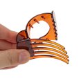 thumbnail image 5 of Unique Bargains 1 Pc Grace Heart-Shaped Hollow Hair Clips Hairdo Clip Deep Brown, 5 of 5
