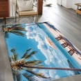 thumbnail image 3 of Summer Beach Coastal Large Area Rugs for Bedroom Living Room, Soft Non Slip Carpet Bedside Rug, Blue Sea Ocean Landscape Hawaii Rectangular Floor Cover Kitchen Accent Rug 3'x5' for Dining Room/Office, 3 of 9