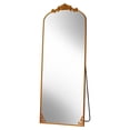 thumbnail image 2 of BEAUTYPEAK 72"x24" Full Length Mirror with Baroque Flower Head Design Wall-Mounted Mirror,Gold, 2 of 9