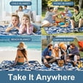 thumbnail image 3 of WYYP Flowers Square Outdoor Picnic Blanket for Camping, Park, Beach - Portable and Easy to Clean 58.3x58.3in, 3 of 6