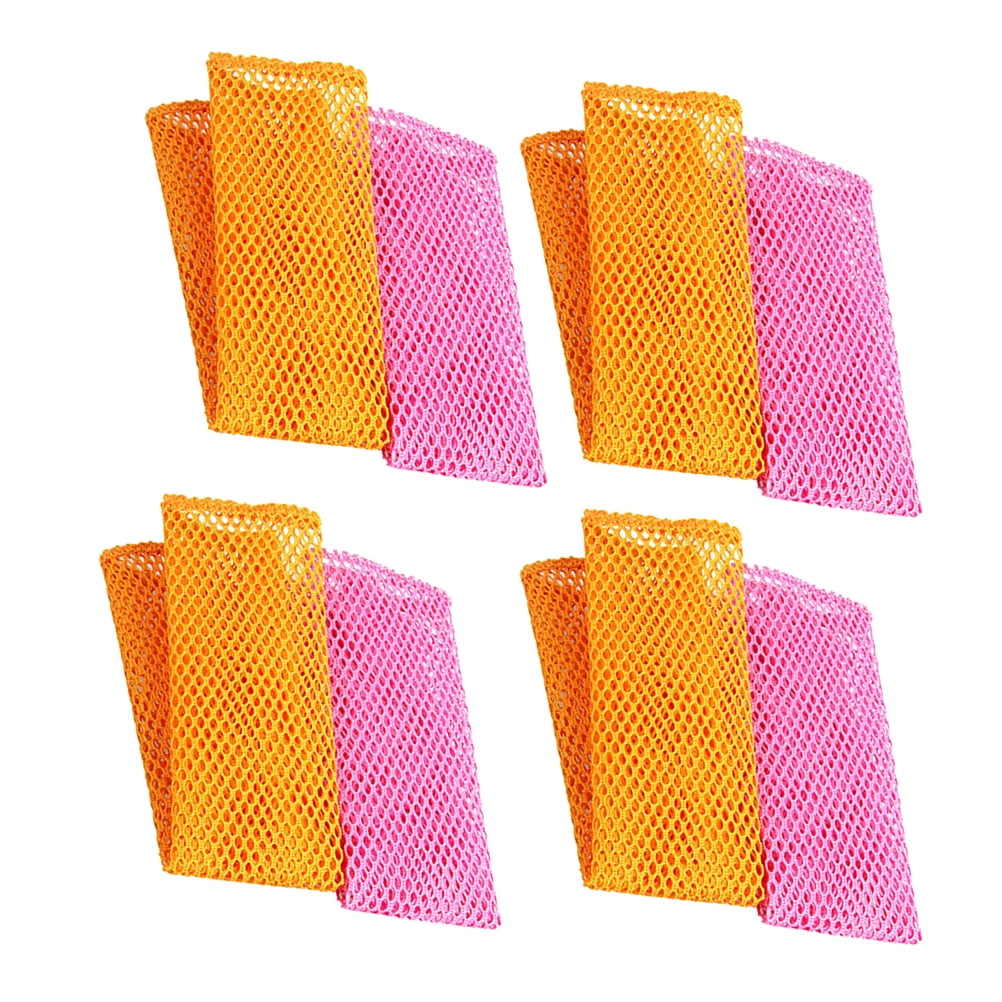 In Yellow 3pcs Net/Mesh cloths for cleaning dishes 