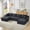 Dark Grey, variant on 125 Inch Modular Cloud Couch Sectional Sofa for Living Room, Modern Corduroy Boneless Couch, Upholstered Deep Seat U Shape Sofas Couches, No Assembly Required, Dark Grey