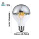 thumbnail image 3 of Bombillas LED Edison plateadas con espejo A19 G45 G90 4W 8W E12 E26 E27 Lámparas de globo Filamentos Bombillas LED Iluminación decorativa para el hogar, 3 of 5