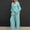 Green plus size 2 piece set a1, variant on Cagogo Women Plus Size 2 Piece Set Casual Collared Long Sleeve Shirt Wide Leg Pants Solid Basic Lounge Outfits Cruise Travel Airport Clothes, Orange S