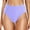 Purple, variant on Women's Casual High Waisted Solid Color Split Plus Size Swim Trunks