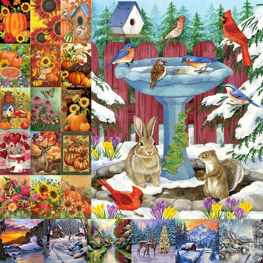 Christmas Full Drill 5D Diamond Painting Animal Decor Cross Stitch Kits DIY Gift Christmas Full Drill 5D Diamond Painting Animal Decor Cross Stitch Kits DIY Gift