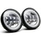 Black 2x 4.5" LED Spot Fog Passing Light Angel DRL Compatible with Harley Davidson Super Glide Custom FXDC 2010-2014 – image 1 sur 9