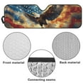 thumbnail image 6 of Jeiento Eagle Flag Foldable Windshield Sun Shade Compatible with Jeep Wrangler Sun Shade fit for Jeep Wrangler JL JLU 2018-2025 / Jeep Gladiator 2020-2025 ,Keep Car Interior Cooler, 6 of 6