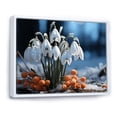 thumbnail image 2 of Designart "Serenity Among Snowdrops in the Snow II" Floral Floater Framed Canvas Print, 2 of 7