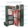 thumbnail image 5 of Hearth & Harbor Christmas Wrapping Paper Storage with Extra Christmas Storage Bins and Ribbon Storage Organizer, Gift Wrap Organizer with Wheels - Fits Up to 30 Rolls of 40", Green, 5 of 6