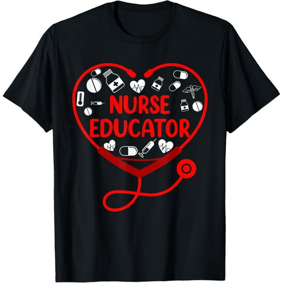 Nurse Educator Shirt For Women, Stethoscope Teaching Nurse T-Shirt