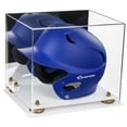 thumbnail image 1 of Acrylic Baseball Batting Helmet Display Case with Mirror, Gold Risers and White Base (A012-GR), 1 of 2