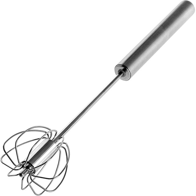 Batidor manual multifunción de acero inoxidable, espumador de leche para mezclar huevos, salsas (yu-1)