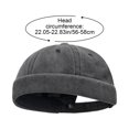 thumbnail image 3 of Slccxzc Washed Cotton Brimless Hats for Men Vintage Docker Beanie Cap Rolled Cuff Skullcap, 3 of 7