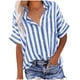 thumbnail image 1 of Vestidos Casuales Para Mujer, Blusas De Mujer De Moda Blusa informal de manga corta con cuello vuelto para mujer, 1 of 6