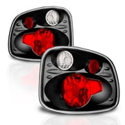 AmeriLite FORD F-SERIES FLARE SIDE 01-03 TAIL LIGHTS VERSION 2 BLACK