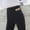 Black, variant on Zecgelong Toddler Kids Girls Cotton Ribbed Warm Ankle Leggings Stretchy Basic Full Length Pants For Winter Girls Elastic Waist Pants Size 4-5 Years
