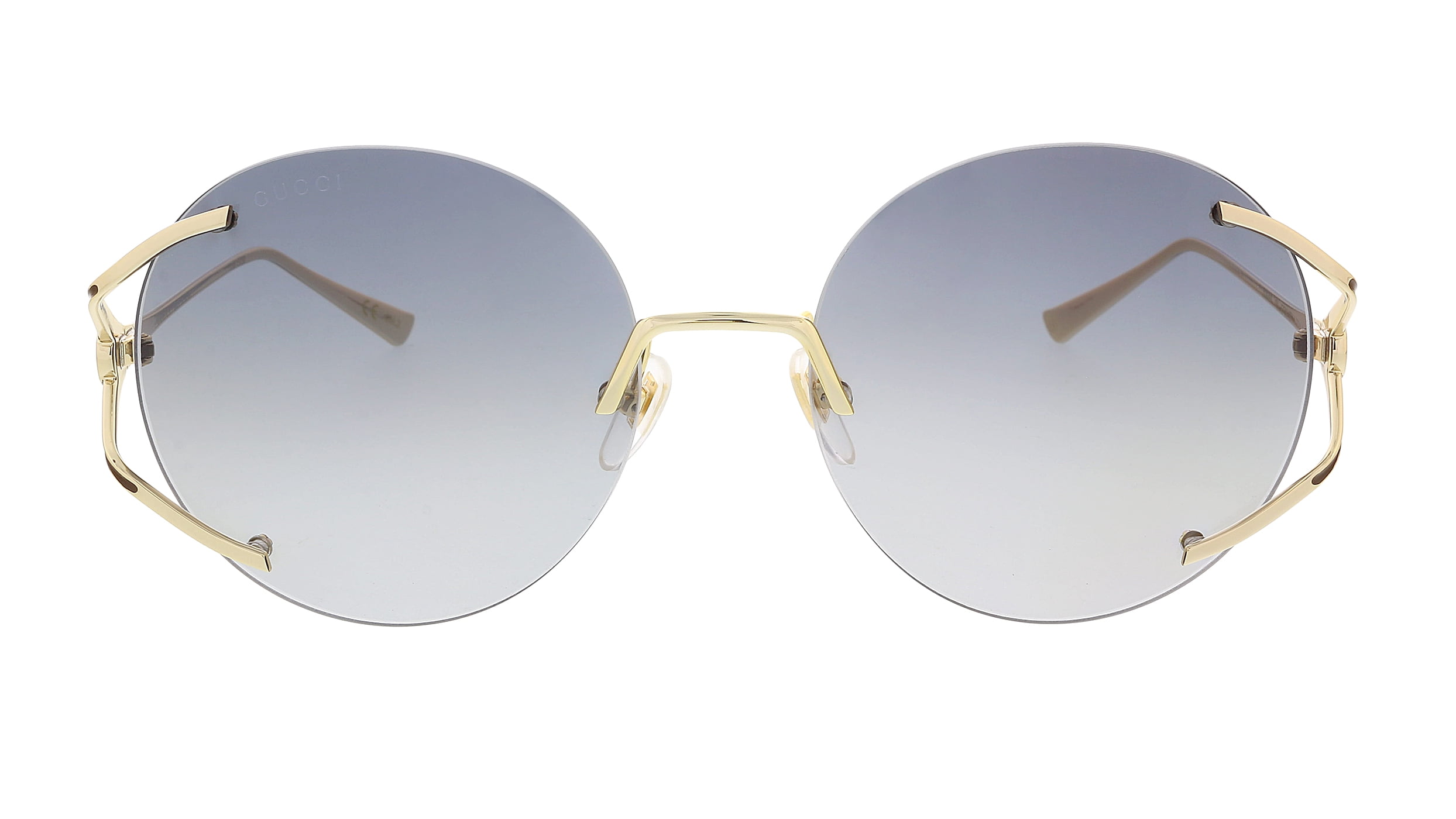 Gucci Grey Gradient Round Ladies Sunglasses GG0645S 001 57