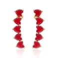 thumbnail image 1 of Arete Largo CYRA Moda Mujer Corazones Rojos, 1 of 2