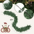 thumbnail image 2 of 9 FT Artificial Cedar Garlands, Real Touch Winter Cedar Pine Garland, Green Artificial Greenery Garland for Table, Mantle, Wall, Indoor, Outdoor Christmas Decorations by LEJHVAQK(2PCS), 2 of 11