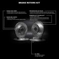 thumbnail image 3 of R1 Concepts Front Rear Brake Rotor Kit |Brake Rotors| Brake Disc |Drilled and Slotted WGPN2-75020, 3 of 5