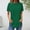 Green women's short sleeve t-shirt a1, variant on Women's Short Sleeve T-Shirts Casual Basic Tees Round Neck Curved Hem Solid Color Tops Everyday Comfort Summer Fashion Clothes, Pink S