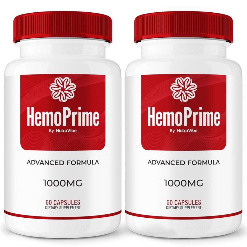 (2 Pack) HemoPrime – Original Formula with a Clean Blend to Support Healthy Circulation, Natural Energy & Balanced Levels | Just 2 Easy-to-Swallow Pills Daily (120 Capsules)