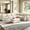 beige, variant on QuzyAor 7-Seater U-Shaped Modular Sectional Sofa, Oversized Cloud Couch with Faux Leather, Deep Seat Comfy Living Room Furniture for Apartment, Beige
