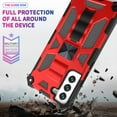 thumbnail image 5 of SOATUTO for Samsung Galaxy S22 6.1 inch Case Heavy Duty Shoftproof Military-Grade Armor Protective Case Cover with Built-in Hidden Kickstand Phone Case for Samsung Galaxy S22 5G - Red, 5 of 6